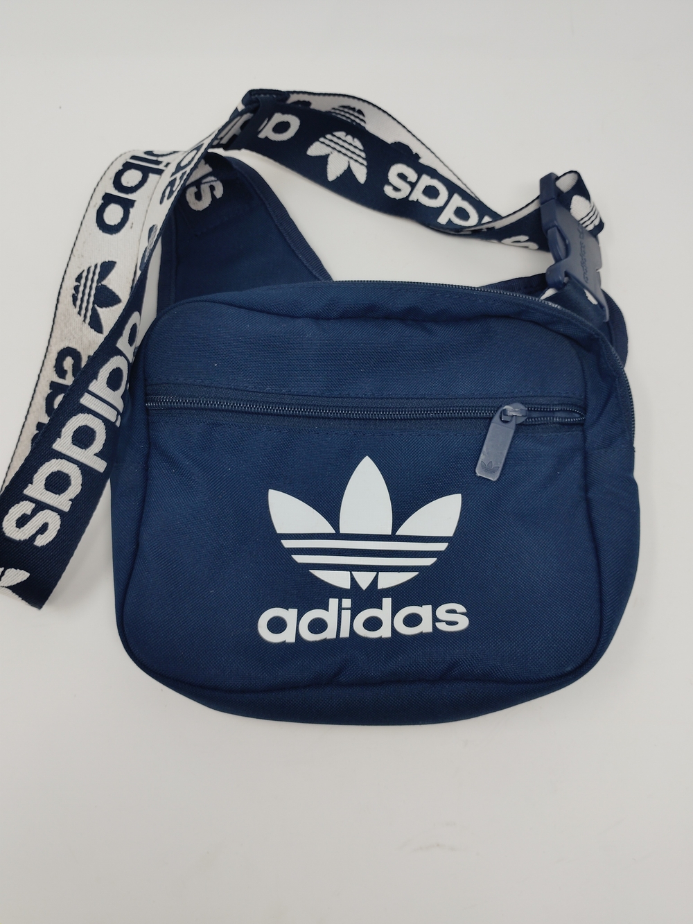 adidas Navy Blue Trefoil Crossbody Belt Bag, Unisex
